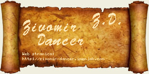 Živomir Dancer vizit kartica